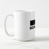 白黒ミニマルシンプルリスト コーヒーマグカップ (左)