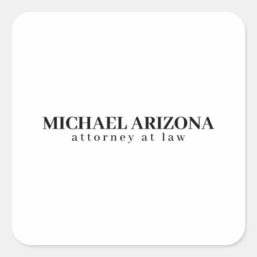 白黒ミニマルシンプルリスト スクエアシール (正面)