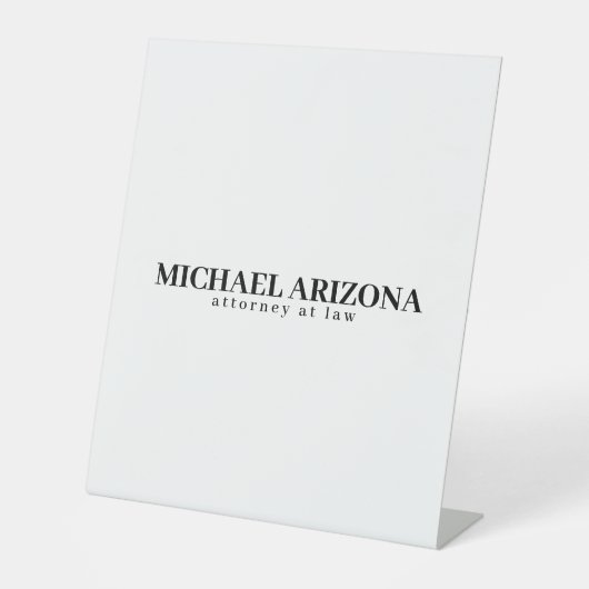 白黒ミニマルシンプルリスト 台座サイン (正面)