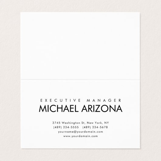 白黒ミニマルシンプルリスト 名刺 (外部フラット)