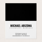 白黒ミニマルシンプルリスト 名刺 (外部フラット)