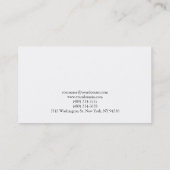 白黒ミニマルシンプルリスト 名刺 (裏面)