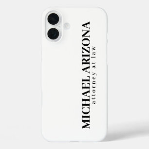 白黒ミニマルシンプルリスト iPhone 16 PLUSケース