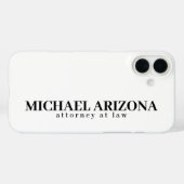 白黒ミニマルシンプルリスト Case-Mate iPhoneケース (裏面 (横))