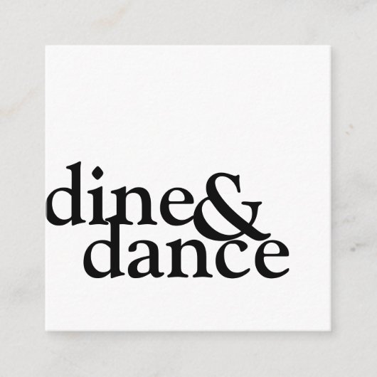 白黒ミニマルシンプル披露宴 エンクロージャーカード (正面)