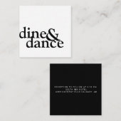 白黒ミニマルシンプル披露宴 エンクロージャーカード (正面/裏面)