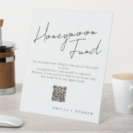 白黒ミニマルスクリプトエレガントな結婚式 台座サイン