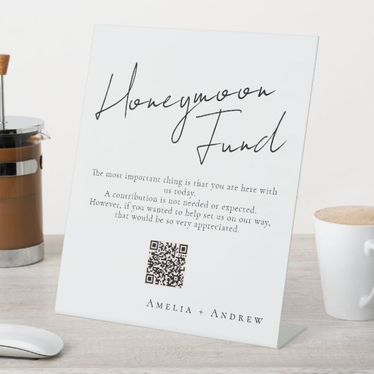 白黒ミニマルスクリプトエレガントな結婚式 台座サイン (インサイチュ)