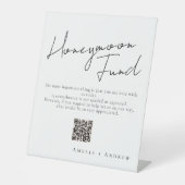 白黒ミニマルスクリプトエレガントな結婚式 台座サイン (正面)