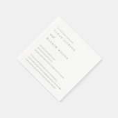 白黒ミニマルタイポグラフィの結婚おもしろい事実 スタンダードカクテルナプキン (角)