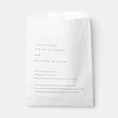 白黒ミニマルタイポグラフィの結婚おもしろい事実 フェイバーバッグ (正面)