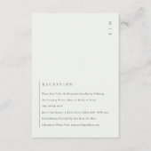 白黒ミニマルタイポグラフィウェディングレセプション エンクロージャーカード (正面)