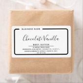 白黒ミニマルタイポグラフィ製品 ラベル (インサイチュ)