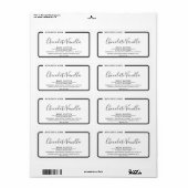 白黒ミニマルタイポグラフィ製品 ラベル (フルシート)