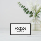 白黒ミニマルドッグシッタートリマー 名刺 (スタンド正面)