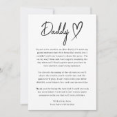 白黒ミニマルパパ妊娠発表 案内状 (正面)