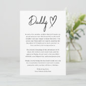 白黒ミニマルパパ妊娠発表 案内状 (スタンド正面)