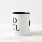 白黒ミニマルパパ燃料パーソナライズされた マグカップ (中央)