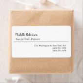 白黒ミニマルパーソナライズされた主義者 ラベル (インサイチュ)