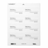 白黒ミニマルパーソナライズされた主義者 ラベル (フルシート)