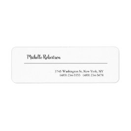 白黒ミニマルパーソナライズされた主義者 ラベル