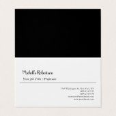 白黒ミニマルパーソナライズされた主義者 名刺 (外部フラット)