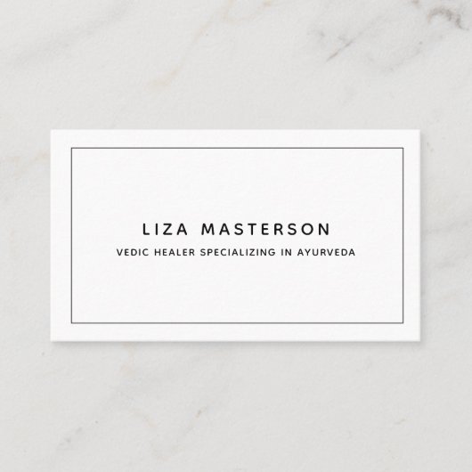 白黒ミニマルヒーラー代替医療 名刺 (正面)