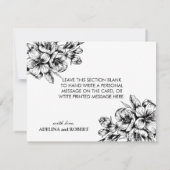 白黒ミニマルフローラサンキューカード サンキューカード (裏面)