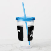 白黒ミニマルフローラ アクリルタンブラー (左)