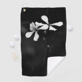 白黒ミニマルフローラ ゴルフタオル (インサイチュ)