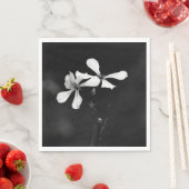 白黒ミニマルフローラ スタンダードランチョンナプキン (インサイチュ)