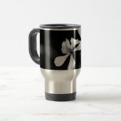 白黒ミニマルフローラ トラベルマグ (正面左)