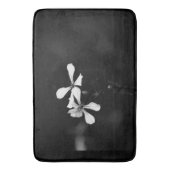 白黒ミニマルフローラ バスマット (正面縦)