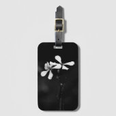 白黒ミニマルフローラ ラゲッジタグ (正面縦)