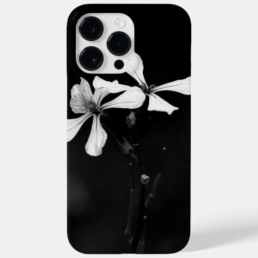 白黒ミニマルフローラ Case-Mate iPhoneケース (裏面)
