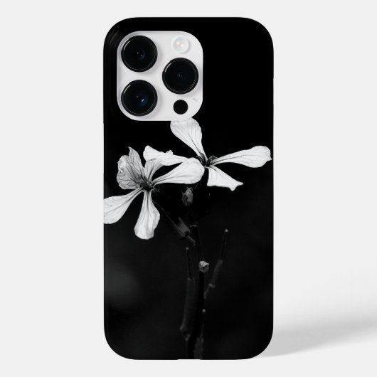 白黒ミニマルフローラ Case-Mate iPhoneケース (裏面)