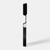 白黒ミニマルフローラ iPhoneケース (右側面)