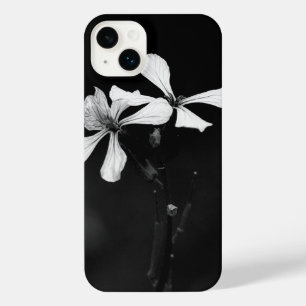 白黒ミニマルフローラ iPhone 14 PLUSケース