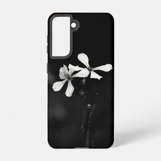 白黒ミニマルフローラ SAMSUNG GALAXYケース (裏面)