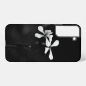 白黒ミニマルフローラ SAMSUNG GALAXYケース (裏面横)