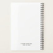 白黒ミニマルプランナー プランナー手帳 (裏面)