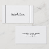 白黒ミニマルプロフェッショナル モダン 名刺 (正面/裏面)