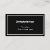 白黒ミニマルプロフェッショナル 企業の 名刺 (正面)