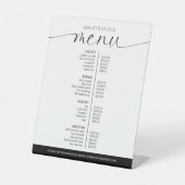 白黒ミニマルヘアサロン価格一覧メニュー 台座サイン (正面)