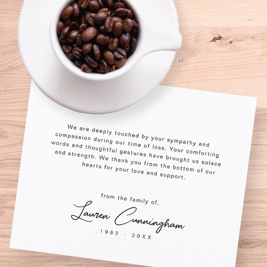 白黒ミニマルモダンリストのシンプル葬儀