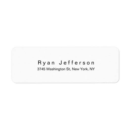 白黒ミニマルモダンリストプロフェッショナル ラベル (正面)