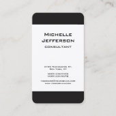 白黒ミニマルモダンリストプロフェッショナル 名刺 (正面)