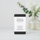 白黒ミニマルモダンリストプロフェッショナル 名刺 (スタンド正面)