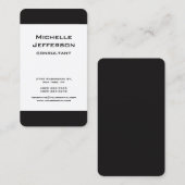 白黒ミニマルモダンリストプロフェッショナル 名刺 (正面/裏面)