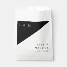 白黒ミニマルモダンリストモノグラ結婚ム